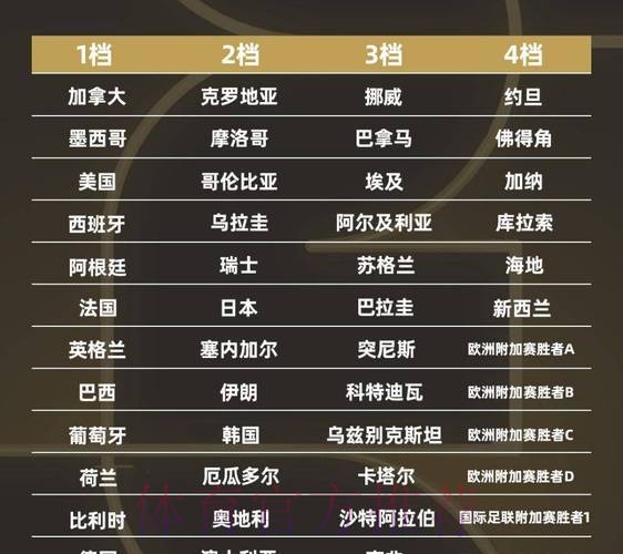 2026世界杯参赛球队分析